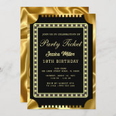 Gouden Partijkaart Uitnodiging (Voorkant / Achterkant)