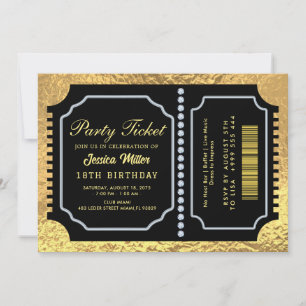 Gouden Partijticket Uitnodiging