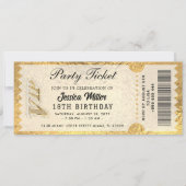 Gouden Partijticket Uitnodiging (Voorkant)