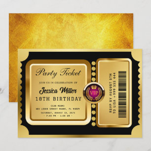Gouden Partijticket Uitnodiging