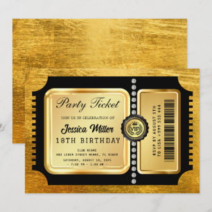 Gouden Partijticket Uitnodiging