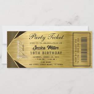 Gouden Partijticket Uitnodiging
