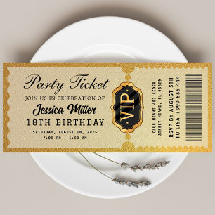 Gouden Partijticket Uitnodiging