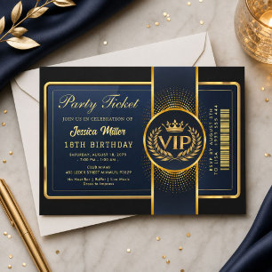 Gouden Partijticket Uitnodiging