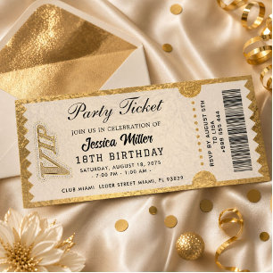 Gouden Partijticket Uitnodiging