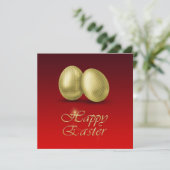 Gouden Pasen Eieren - Uitnodiging voor Pasen Brunc (Staand voorkant)