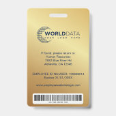 Gouden pasfoto naam ID-badge Badge (Achterkant)