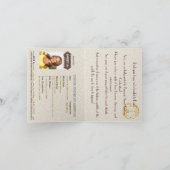 Gouden Paspoort Verjaardag Uitnodiging (Binnen)