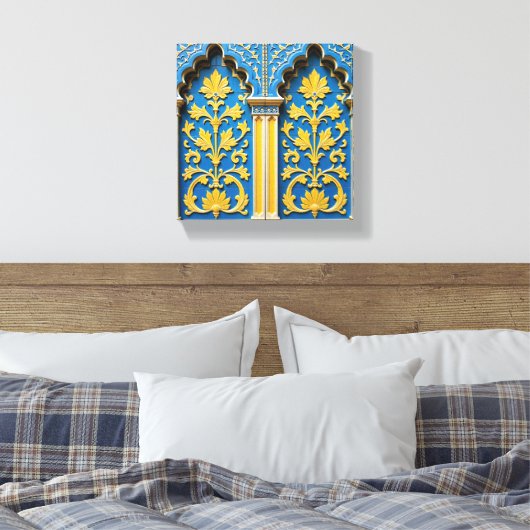 Gouden Passage naar het Onzichtbare Rijk Canvas Afdruk (Insitu (Slaapkamer))
