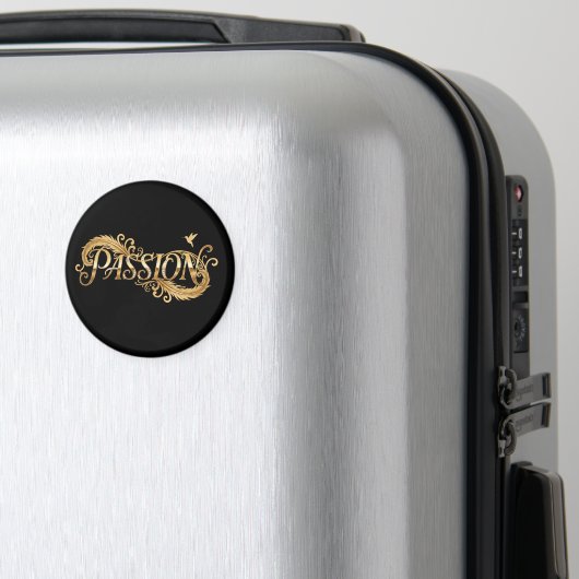 Gouden Passie – Luxe Typografie Inspirerend D Magneet (Insitu (bagage))