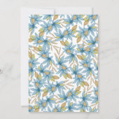 Gouden pastel bloemenbruids theekransje Vrijgezell Kaart (Achterkant)