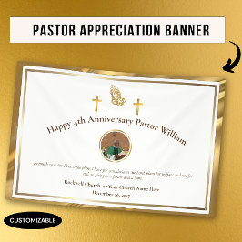 Gouden Pastor Dankbaarheid Kerk Jubileum Evenement Spandoek