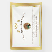 Gouden Pastor Dankfeest Evenement Spandoek (Verticaal)