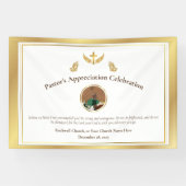 Gouden Pastor Waardering Celebration Event Spandoek (Horizontaal)