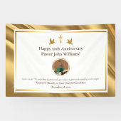 Gouden Pastor Waardering Celebration Event Spandoek (Horizontaal)