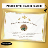 Gouden Pastor Waardering Celebration Event Spandoek