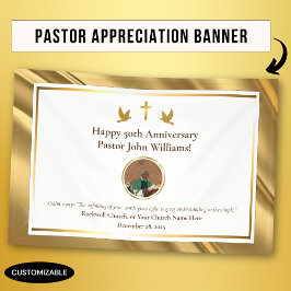 Gouden Pastor Waardering Celebration Event Spandoek
