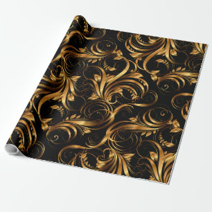 Gouden Patroon 2 Verpakkend Document Cadeaupapier