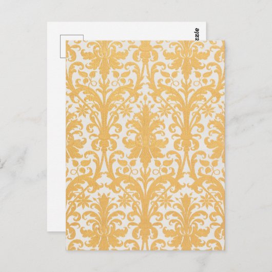  gouden  patroon briefkaart (Voorkant / Achterkant)