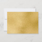 Gouden Patroon Bruiloft RSVP Kaart (Achterkant)