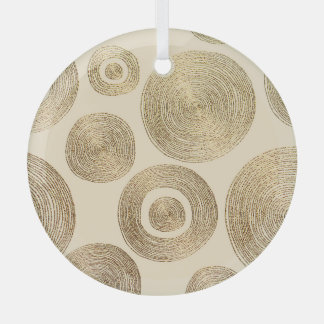 Gouden patroon: glanzend abstract luxeontwerp glas ornament