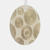 Gouden patroon: glanzend abstract luxeontwerp glas ornament (Voorkant Rechts)