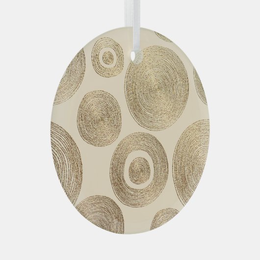 Gouden patroon: glanzend abstract luxeontwerp glas ornament (Voorkant Rechts)