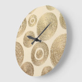 Gouden patroon: glanzend abstract luxeontwerp grote klok (Hoek)