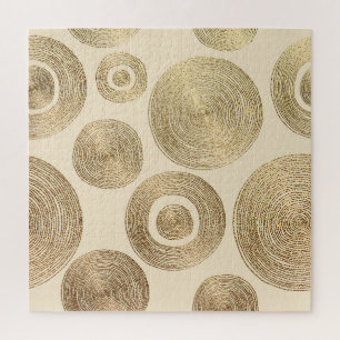 Gouden patroon: glanzend abstract luxeontwerp legpuzzel