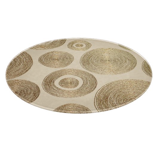 Gouden patroon: glanzend abstract luxeontwerp snijplank (Hoek)