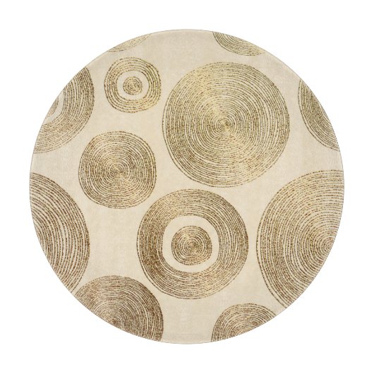 Gouden patroon: glanzend abstract luxeontwerp snijplank (Voorkant)