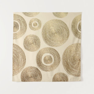 Gouden patroon: glanzend abstract luxeontwerp wandkleed