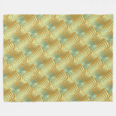 Gouden patroon op elke kleur fleece deken (Voorkant (Horizontaal))