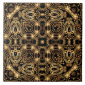  gouden  patroon tegeltje (Voorkant)