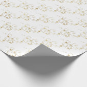 Gouden patroon van bloemschilderkunst cadeaupapier (Hoek)