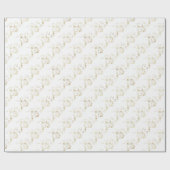 Gouden patroon van kalligrafische bloemkunst cadeaupapier (Vlak)