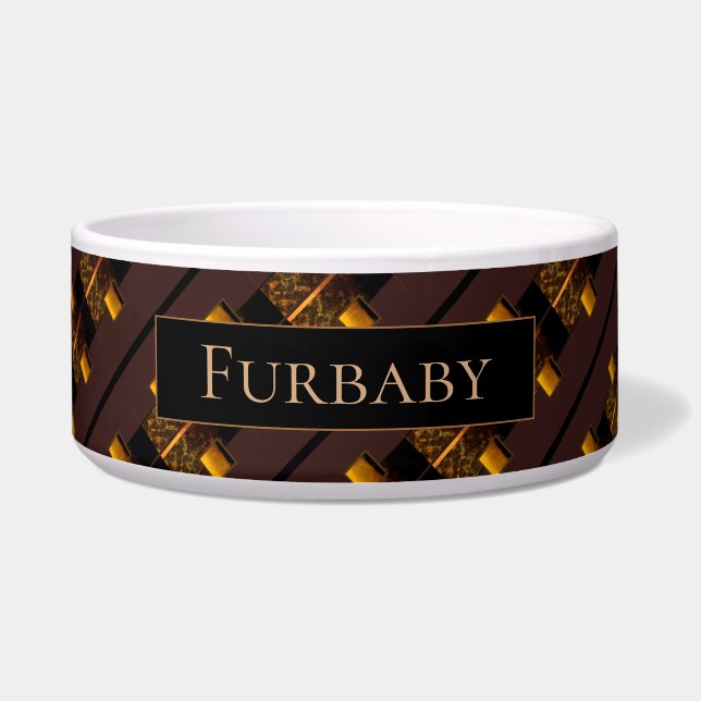 Gouden Patroon Voerbakje (Voorkant)