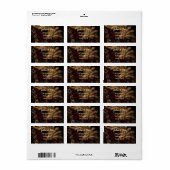 Gouden Pauw Barok Etiket (Full Sheet)