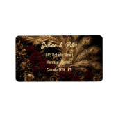 Gouden Pauw Barok Etiket (Voorkant)