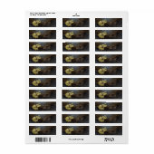 Gouden pauw, leerlook etiket (Full Sheet)