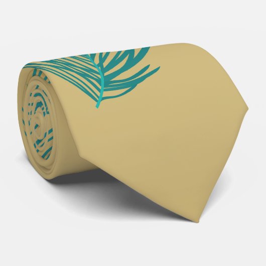 gouden pauw pluim stropdas (Opgerold)