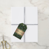 Gouden Pauw Trouwfeest Cadeaulabel (Met Touw)