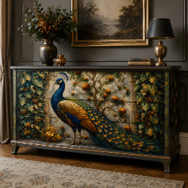 Gouden Pauw Tuin Decoupage Tissuepapier