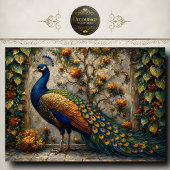 Gouden Pauw Tuin Decoupage Tissuepapier