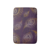 Gouden pauwenveer, violette achtergrond. badmat (Voorkant Verticaal)