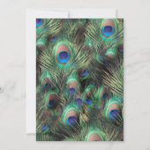 Gouden Pauwveer Elke Jaar Jubileumfeest Kaart (Achterkant)