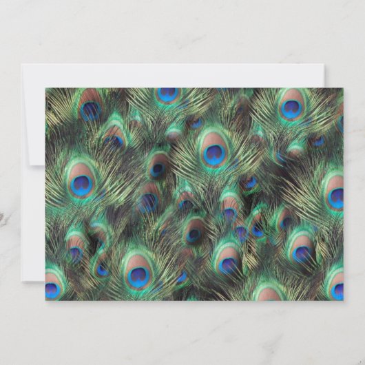 Gouden Pauwveer Foto Save the Date (Achterkant)