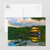 Gouden Paviljoen Tempel Kyoto Japan Landschap Briefkaart (Voorkant / Achterkant)