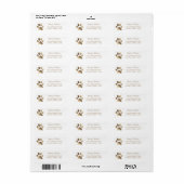 Gouden Paw Print Logo Etiket (Full Sheet)