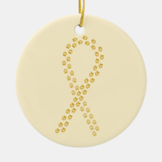 Gouden Pawprint lint Keramisch Ornament